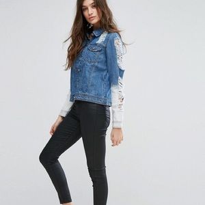 ASOS extreme distressed denim jacket